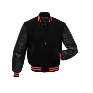 Unisex Plus Size Wool <b>Leather</b> Varsity <b>Jacket</b> Custom Short Sleeves Baseball CollegeBaseballjacket for <b>men</b> DDP Shipping - Product Image 4