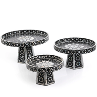 Support à gâteau en incrustation de nacre fabriqué à la main au design de luxe pour la décoration de la fête de l'Aïd Ramadan plateau de nourriture avec support fabriqué au Vietnam