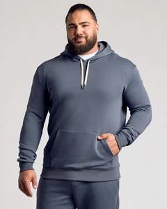 OEM/ODM personalizado hombres sudaderas 100% algodón 350gsm Sudadera con capucha de gran tamaño para los hombres de talla grande Unisex Sudadera con capucha Logotipo de impresión - Product Image 3