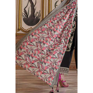 ชุดสูทผ้าลอนพิมพ์ลาย 3 ชิ้นสำหรับผู้หญิง พร้อมขอบกางเกงปักลาย รุ่น CL-52517 - Product Image 4