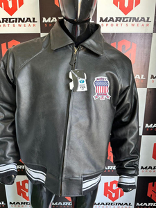 Chaqueta Avirex de Cuero de Cordero Negro para Hombre, Forro Cálido y Cierre de Cremallera, Elegante Cuello Camisero, Chaquetas de Cuero Avirex de Invierno - Product Image 6