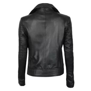 Nouvelles dernières conceptions personnalisées femmes veste en cuir en cuir en gros femmes veste pour femme OEM conception Logo vestes en cuir 2026 - Product Image 6