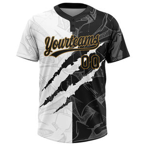 Vente en gros de maillots de baseball et de softball pour hommes grande taille, respirants, à sublimation, à deux boutons, personnalisés, imprimés - Product Image 3