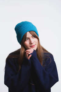 Invierno Clima frío Sombrero al aire libre Moda Tejer Gorros acrílicos Niños Damas Mantener caliente Sombrero de punto Gorro sólido - Product Image 2