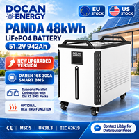 Batterie de stockage d'énergie solaire domestique Docan Panda 48kWh 51.2V 942Ah LiFePO4 Garantie 10 ans CE MSDS UN38.3 IEC 62619 Stock US EU