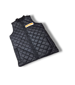 Veste matelassée zippée d'affaires décontractée pour hommes Gilet sans manches chaud en coton respirant - Product Image 1