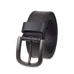 Cinturón de cuero con hebilla de Pin para hombre, cinturones informales de piel auténtica, diseño Vintage hecho a mano - Product Image 1