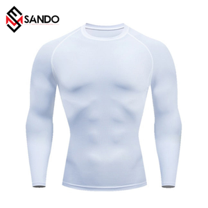 Unisex เสื้อยืดรัดรูปแขนยาวสำหรับเล่นกีฬาเข้ารูปแห้งเร็วพร้อมปกสำหรับ MMA สำหรับเด็กทำจากสแปนเด็กซ์ - Product Image 6