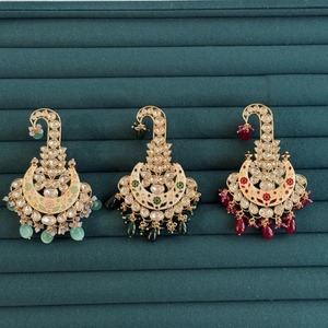 Meenakari Fine Kundan Kalangi pour Safa marié bijoux Turban Kalgi pour hommes Safa garçons d'honneur Pagdi Dulha Kalangi mariée bijoux - Product Image 5