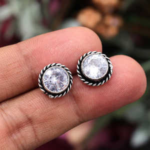 Assorted Color Oxidised Stud <b>Earrings</b> Combo Of 10 Pairs (STUD222CMB) - Product Image 1