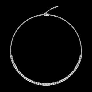 Collar de Tenis de Lujo Chapado en Oro Amarillo de 14K con Diamantes Cultivados en Laboratorio de Media Eternidad, 4.83ct, Color DEF, Claridad VVS/VS, 14 Pulgadas - Product Image 1