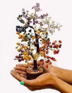 Piedra Natural curativa de 7 Chakras, árbol de cristal, bonsái, Reiki, Feng shui, decoración, piedra colgante de buena suerte - Product Image 5