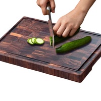 Planche à découper en noyer noir de haute qualité, écologique, à grain transversal, taille personnalisée, rectangulaire, ustensile de cuisine pour fruits