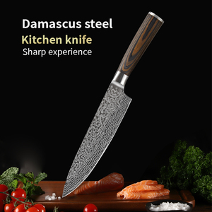 Couteau de chef damas pointu en acier inoxydable couteau de chef de service OEM ODM de qualité supérieure personnalisé en gros couteau de chef polyvalent - Product Image 2