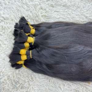 Hot One Donor 100% Extensiones de cabello humano crudo vietnamita 30-36 pulgadas Estilo de onda de textura profunda Trenzado Precio al por mayor Genius - Product Image 5