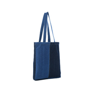 Sacs fourre-tout en denim en tissu jeans sur mesure de haute qualité Meilleure vente Sacs fourre-tout en jean de couleur unie - Product Image 3