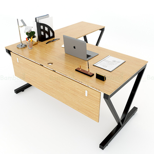 VBamboo L-Shaped Corner Computer <b>Desk</b> 160x160cm BFVB010 Natural Wood Style - Product Image 1
