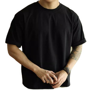 Fabricante personalizado Streetwear 300 Gsm Tee 100% algodón estampado camiseta Heavyweight Drop Shoulder Oversized Boxy camisetas - Product Image 3