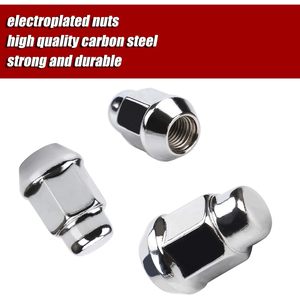 20pcs Chrome 12mmx1.5 Closed End Bulge Acorn <b>Wheel</b> Nut 19mm Hex Cone Seat Anti-Theft Alloy Steel for Cars - Product Image 2