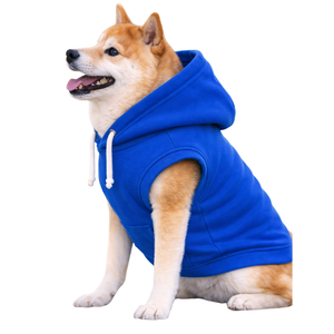 Blue <b>Dog</b> Hoodie Classic Solid Color Pet Pullover Hoodie Cozy Warm Comfortable Fleece Sweatshirt - Product Image 2