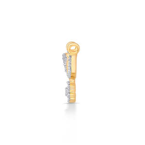 Collar Mangalsutra Floral con Diamantes en Oro Amarillo para Mujer - Product Image 4
