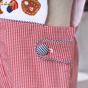 Babeeni - Mamelucos de Algodón 100% para Bebés Niñas, Manga Corta, Casuales, Rojos a Cuadros, Ignífugos, Aislantes del Calor, Resistentes al Encogimiento - Product Image 4