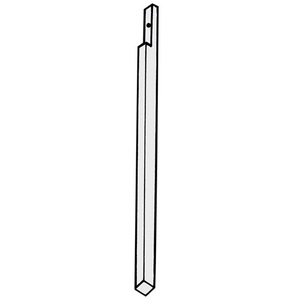 DENI 2000 mm Bright Zinc-Plated Steel Locking <b>Bar</b> with Recess on One Side for Storage <b>Racks</b> & Shelving Units 13 mm - Product Image 3
