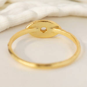 925 plata esterlina Natural ópalo etíope forma redonda bisel ajuste Anillo Compromiso banda anillos joyería - Product Image 4