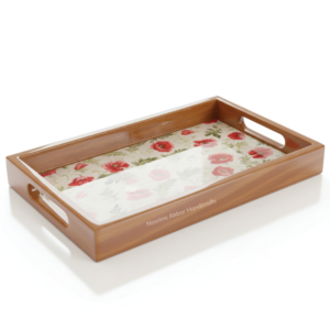 Bandeja Rectangular de Madera de la Mejor Calidad, Diseño Moderno de Esmalte, Plato Decorativo para el Hogar, Vajilla para Bodas, Proveedor Mayorista - Product Image 5