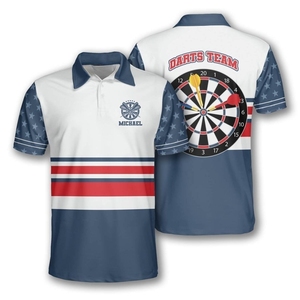 Maillot de joueur de fléchettes à sublimation personnalisé vêtements de sport en tissu léger à séchage rapide pour les compétitions de tournois et de clubs - Product Image 1