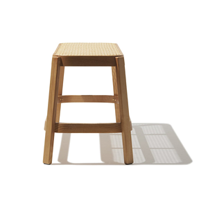 Cristty Long Oval <b>Bench</b> with <b>Seat</b> Woven Rattan Solid Teak Wood with natural color for Indoor and Outdoor Use. - Product Image 5