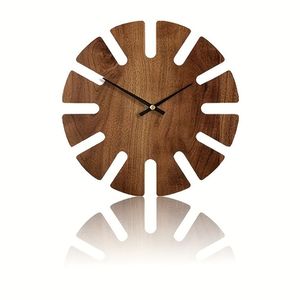 Reloj Despertador de Madera de Estilo Moderno de Mediados de Siglo con Detalles Dorados, Elegante Reloj Vintage para Decoración de Dormitorio u Oficina - Product Image 4