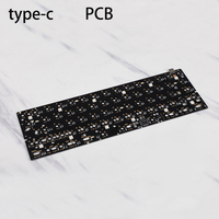 Harga pabrik RGB Hotswap QMK melalui papan ketik kustom Keyboard mekanik nirkabel PCB