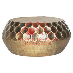 Grande Table basse ronde en Aluminium martelée à la main/grande Table centrale de conception la plus récente pour les meubles de salon et de chambre à coucher - Product Image 2