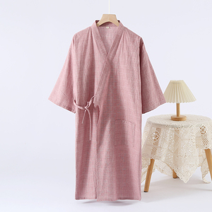 Accappatoio da Doccia per Coppie, Kimono in Diversi Colori, Lingerie Intima in Cotone, Abbigliamento da Casa, <span class=keywords><strong>Pigiami</strong></span> per <span class=keywords><strong>Uomo</strong></span> e Donna - Product Image 4