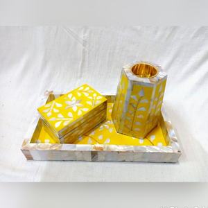 ถาดเสิร์ฟไม้อะคาเซียขัดเงาคุณภาพสูงถาดเสิร์ฟไม้หรูหราลายแม่มุกดีไซน์ด้วยเลเซอร์ - Product Image 2