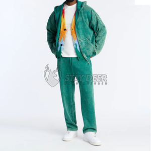 Ensemble de survêtement unisexe délavé à l'acide 2 pièces : sweat à capuche et pantalon de jogging OEM/ODM - Product Image 1