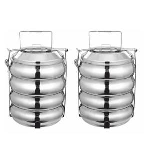 กล่องข้าวสแตนเลสคุณภาพพรีเมียมแบบขายส่ง 4 ช่อง ขนาด 8x4 นิ้ว สไตล์อินเดีย เกรดอาหารสำหรับใส่อาหารกลางวัน - Product Image 6