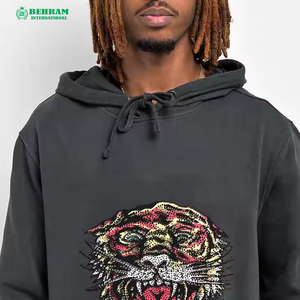 Sweat-shirts à capuche de luxe coupe classique 100% coton molletonné French Terry 300g respirant séchage rapide unisexe streetwear - Product Image 6