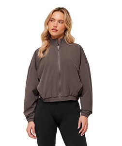 Chaqueta Deportiva para Mujer, Ajustada, Elástica en 4 Direcciones, Tejido Sin Costuras, con Logotipo Frontal, 220g - Product Image 1