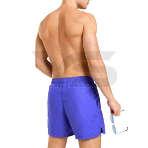 Pantalones cortos de entrenamiento de gimnasio de estilo informal para hombre, 100% poliéster, licra, compresión, logotipo personalizado, teñido liso, no tejido, tamaño Regular para - Product Image 3