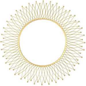 Espejo de pared de hierro redondo de lujo para la decoración de la sala de estar - Product Image 3