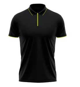 Design personnalisé pour hommes Polo Slim Fit Front 1/4 Zip Golf Sportswear Polo de golf 100% coton Tissu T-shirt pour hommes - Product Image 6
