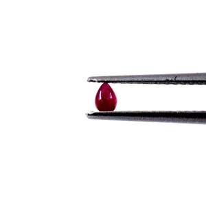 Cabochons de rubis naturels de qualité AAA, calibrés, de Bangkok, en forme de poire, 3x5mm et 4x6mm, pierres précieuses d'aigue-marine polies, couleur rouge, 500ct+, certifiés - Product Image 2