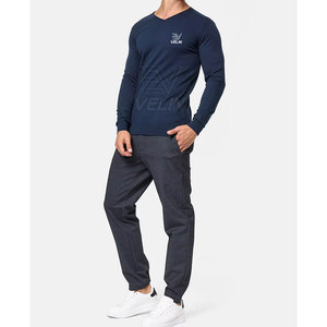 Sudadera de Manga Larga para Hombre, Corte Holgado, Cuello en V, Informal, Cálida, Ligera, para Invierno - Product Image 3