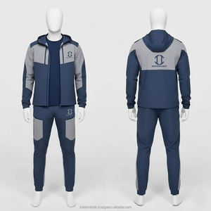 Ensemble de survêtement camouflage pour homme, style vintage, léger, 100% polyester, sweat à capuche zippé et pantalon de jogging - Product Image 1