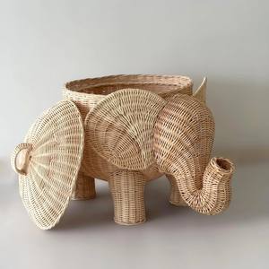 Cestas de mimbre con forma de búho y tapa extraíble, cesta para bebé de la más alta calidad, decoración para cuarto de bebé - Product Image 6