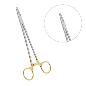 Venta al por mayor de calidad 14cm 16cm 18cm portaagujas logotipo personalizado 410 Acero inoxidable reutilizable TC mango calidad portaagujas - Product Image 1