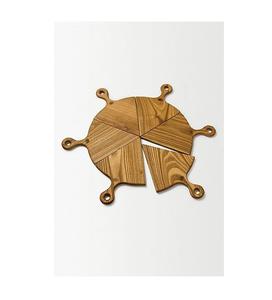 Juego de Posavasos de Madera Ecológicos Hechos a Mano con Forma Única, Estilo Vintage, Tamaño Personalizado - Product Image 1