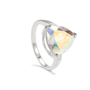 Anillo de Topacio Místico Mercurio de 7.65 ct con Circonita Blanca y Plata de Ley, Joyería con Incrustaciones de Moda - Product Image 1